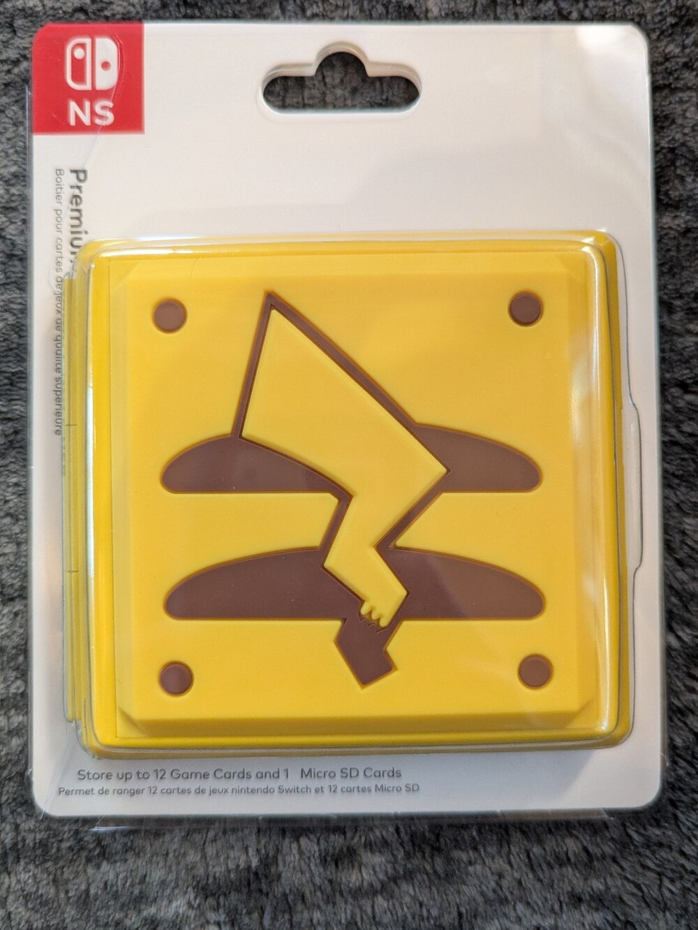 Nintendo Switch Yellow Pikachu-Themed Game Card Case